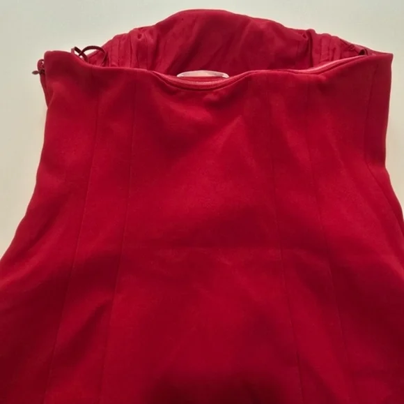 A.L.C. Elsie Mini Dress in Red Cocktail Sleeveless Strapless Size 2 - Picture 11 of 14